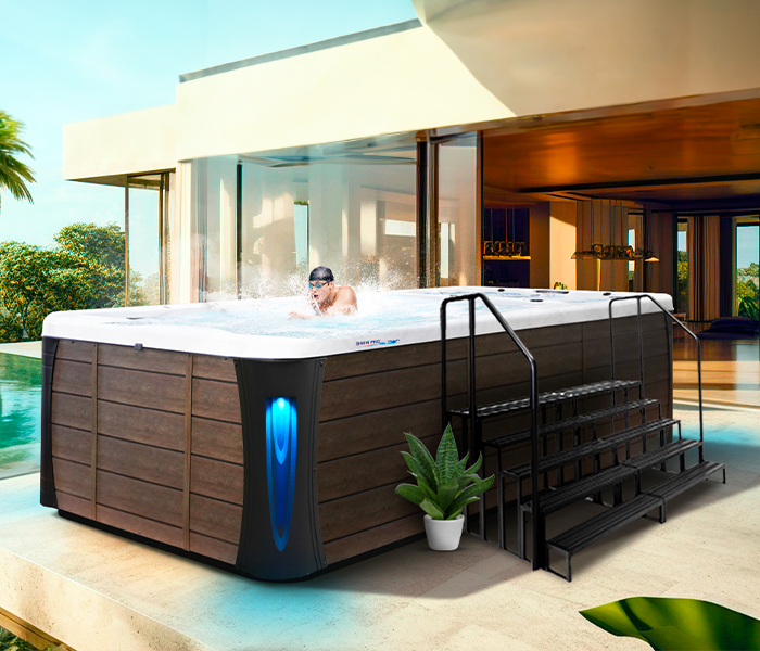 Calspas hot tub being used in a family setting - Hanford